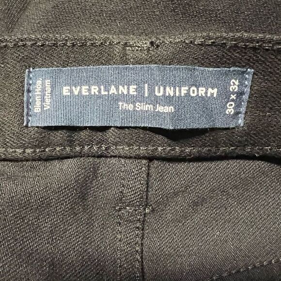 Everlane The Slim 4-Way Stretch Organic Jean | Uniform Black Mens Size 30x32 NWT - Picture 10 of 11